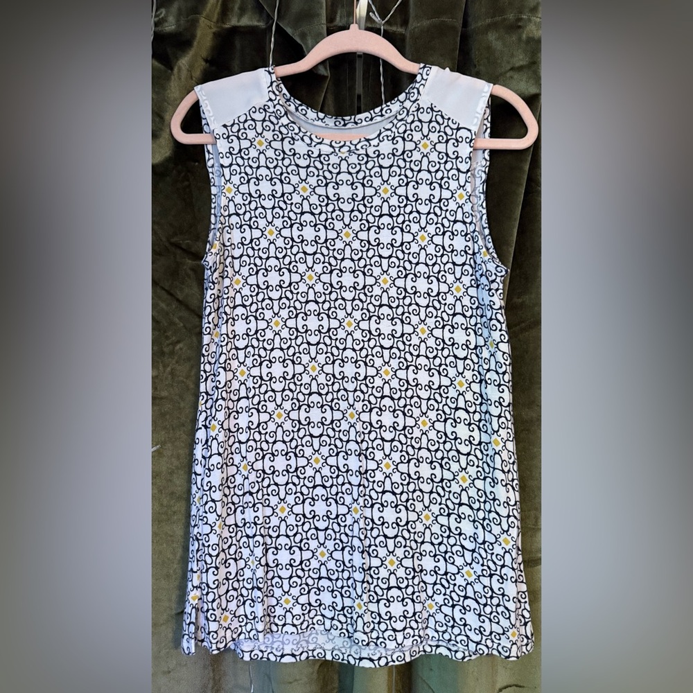 LOFT outlet (Ann Taylor Loft) sleeveless top - Small - White, Blue, Yellow
